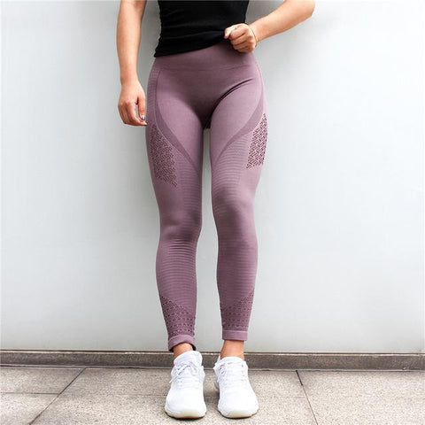 Seamless Mesh Flex Tummy Push Up Leggings