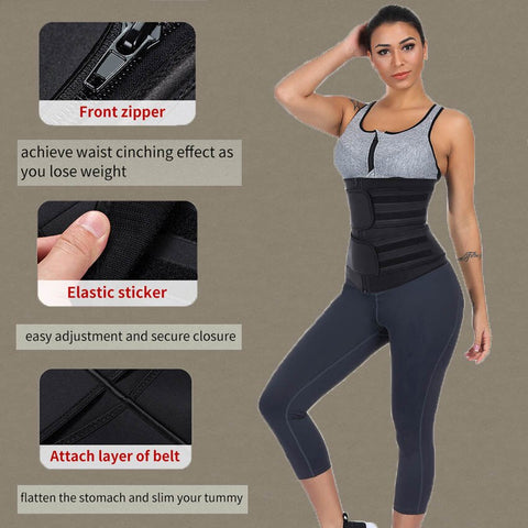 Neoprene Waist Trainer Body Shaper Slimming Wrap Belt Sauna Waist Trainer