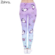 New Fashion Women Leggings Unicorn And Sweets Printing leggins Fitness legging Sexy High waist Woman pants