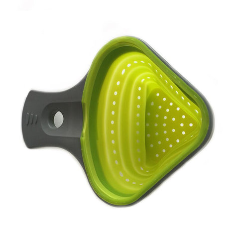 Folding silicone strainer kitchen strainer