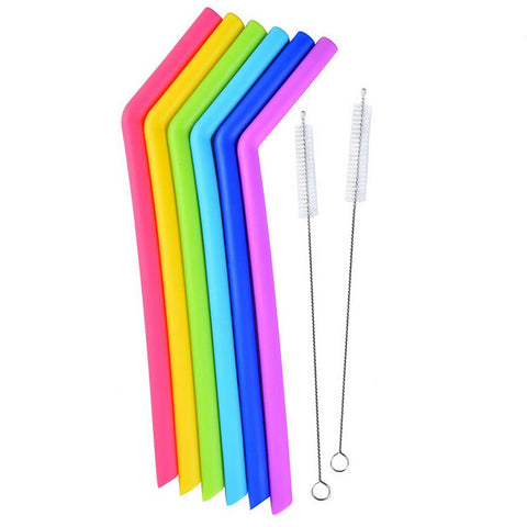 silicone straw straws for party bar