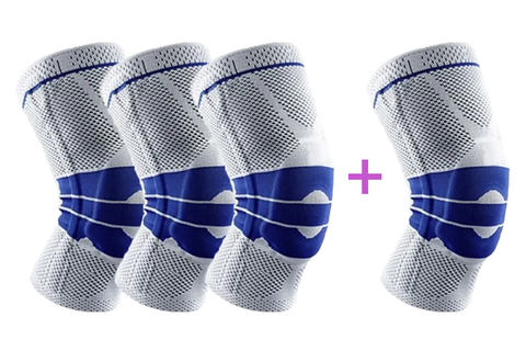 Silicone Spring Knee Brace Sport Support Strong Meniscus Protection Compression Lnee Pads