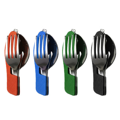 4 in 1 Outdoor Tableware Set Fork/Spoon/Knife/Bottle Opener