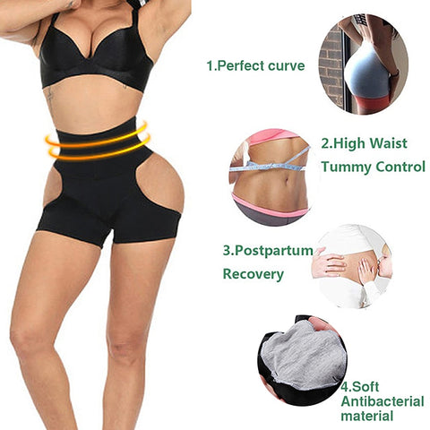 Latex Waist Trainer Control Butt Shaper Underware