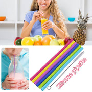 silicone straw straws for party bar