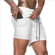 Mens 2 in 1 Fitness Running Shorts