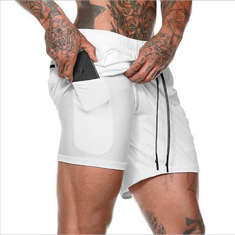 Mens 2 in 1 Fitness Running Shorts